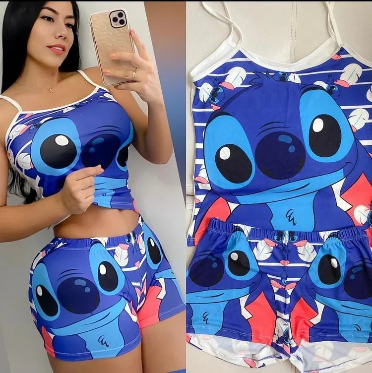 Stitch cute pajamas Set