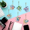 6pcs Fish DIY Diamond Painting Double Sided Keychains