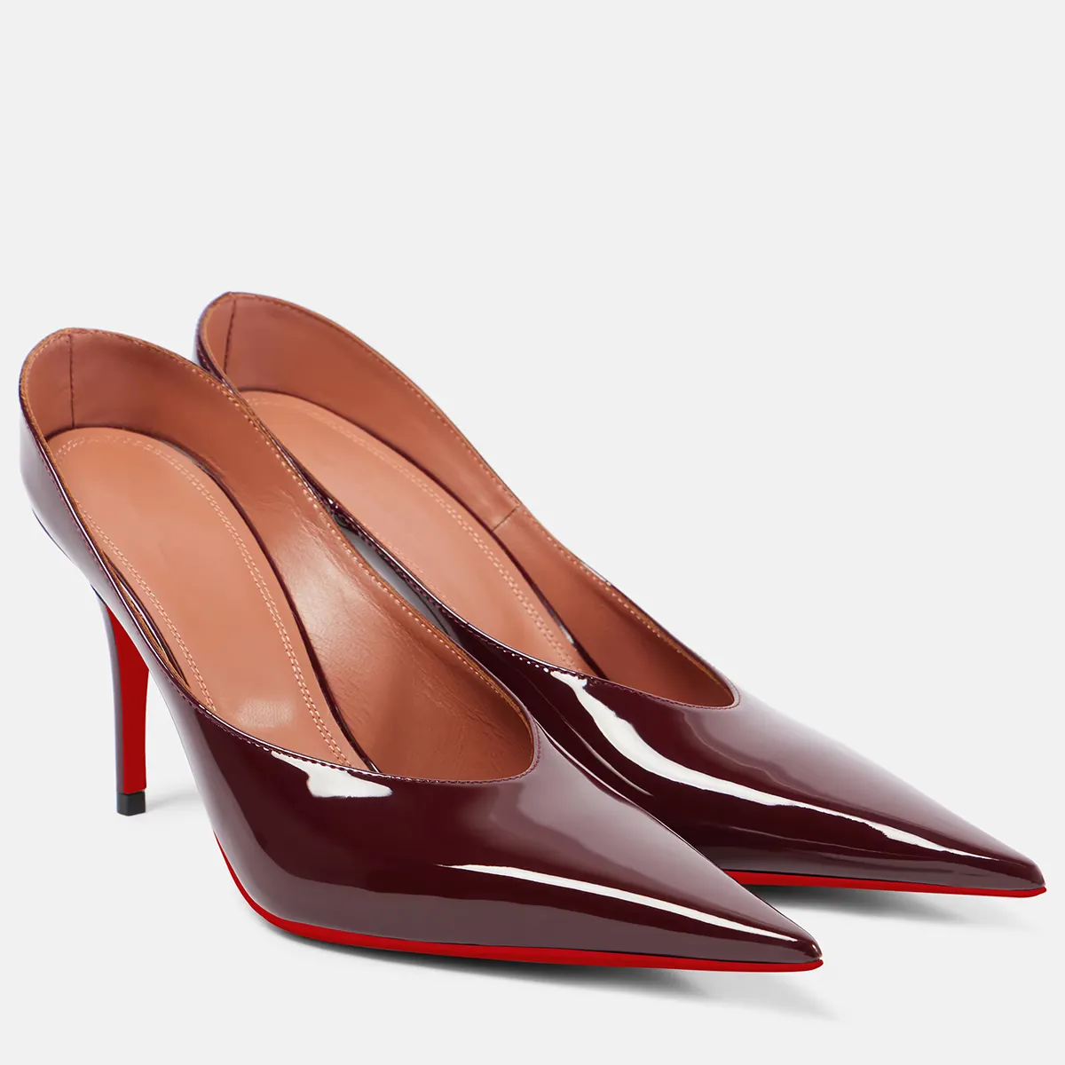 95mm Pointed Toe High Heel Red Bottoms Pumps Prom Shoes Sandals-vocosishoes