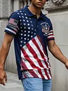 America 250th Anniversary American 1776-2026 Shirt Breathable Stylish Printed Polo Shirt Multi-Purposes Versatile Patriotic Polo Shirt for Friends Family Patriotic Compatriots