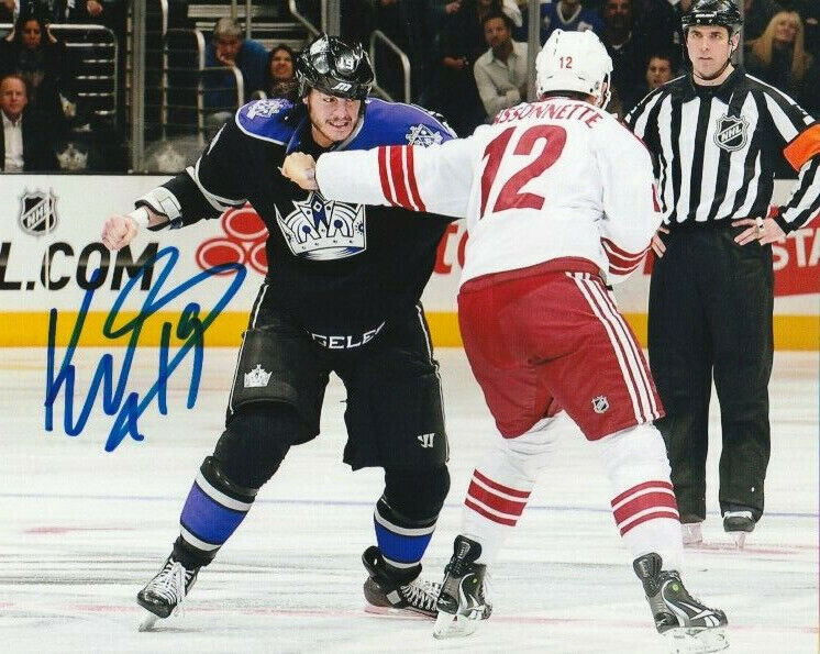 AWESOME KEVIN WESTGARTH SIGNED LOS ANGELES LA KINGS HOCKEY FIGHT 8x10 Photo Poster painting #1