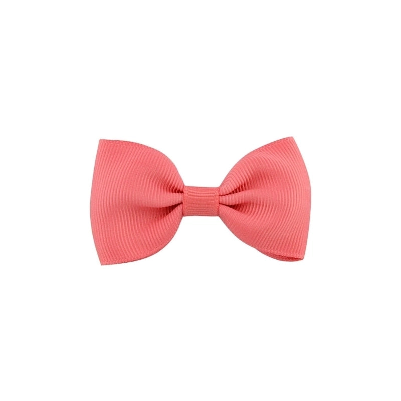 Solid Color Children’s Bow European Version Cute Hairpin Baby Hair Accessories Flat Head Bow Tie 643