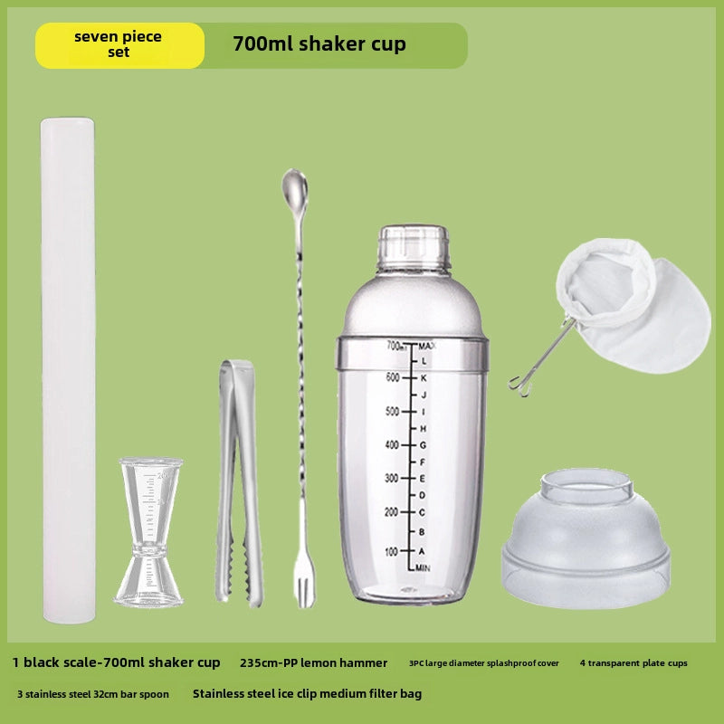 Schick Cup Hand Rocker Pot Shaker With Scale Milk Tea Shop Shake Cup Set Shake Milk Tea Tool Drink Tool