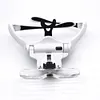 Head Mounted Hands Free Magnifying Glass USB Charging LED Interchangeable Lenses