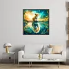 Lion Cub Green Reflection-11CT Stamped Cross Stitch 40*40cm/15.75*15.75in