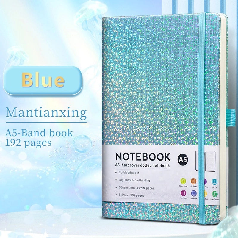 1 Piece Solid Color Learning Imitation Leather Paper Casual Notebook