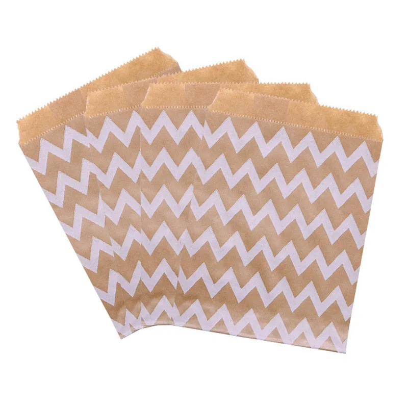 25Pcs Paper Bags Candy Gift Bag Food Packaging Christmas Wedding Favor Baby Shower Rose Gold Birthday Party Decoration Treat Bag