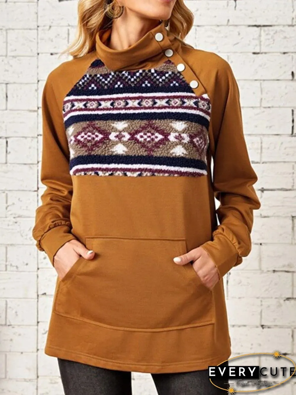 Autumn Long Sleeve Chic Pattern Top
