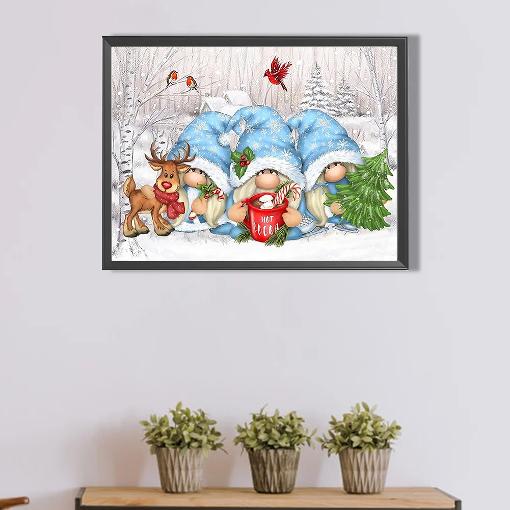 Diamond Painting - Full Square Drill - Winter Gnome(Canvas|40*30cm)