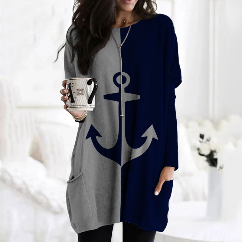3D Printed Vintage Pattern Hoodless Sweatshirt