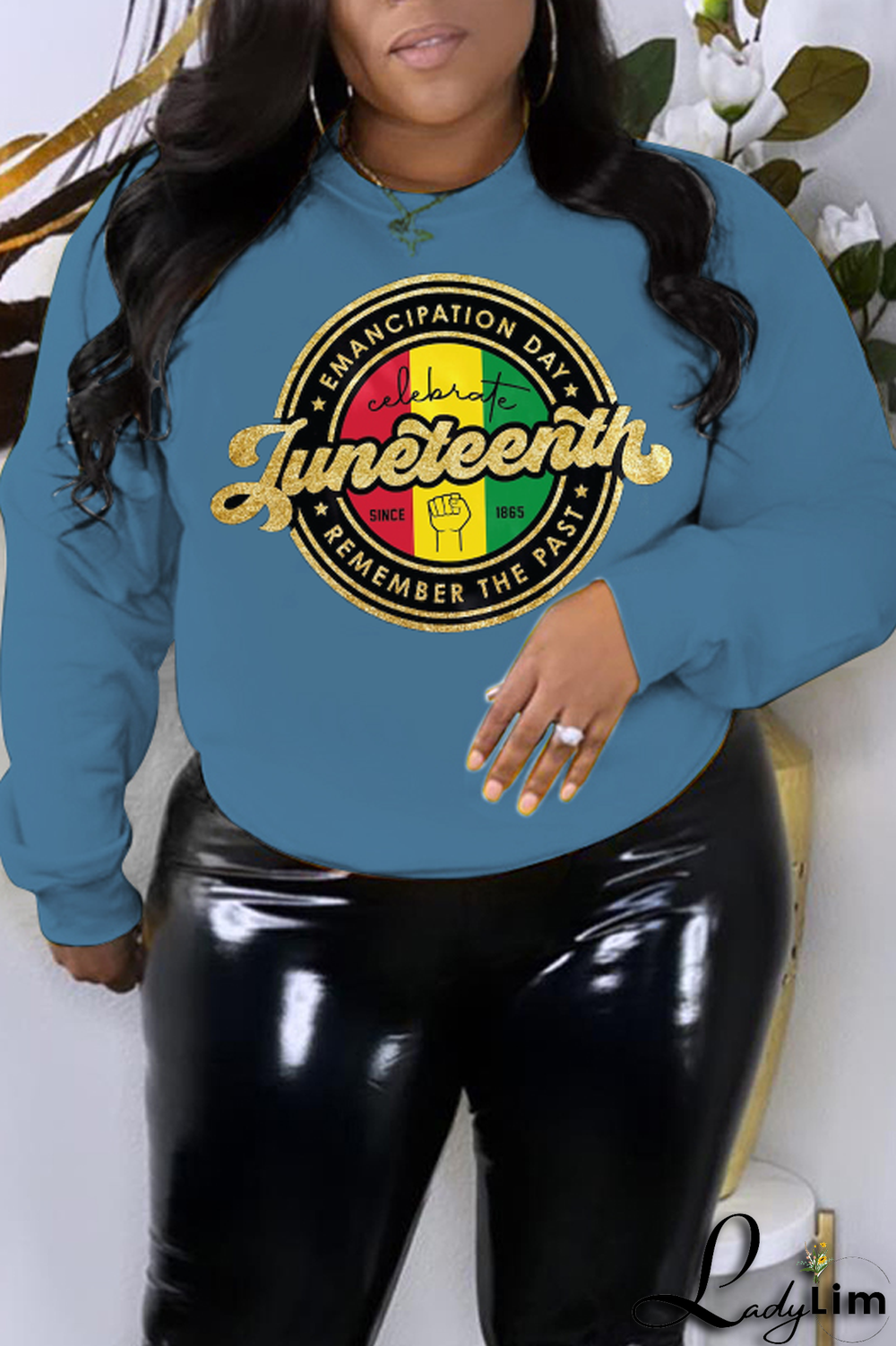 Black Casual Daily Print Patchwork O Neck Tops