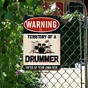 Drummer Area Warning - Vintage Metal Signs(8*12Inch)  - Warning