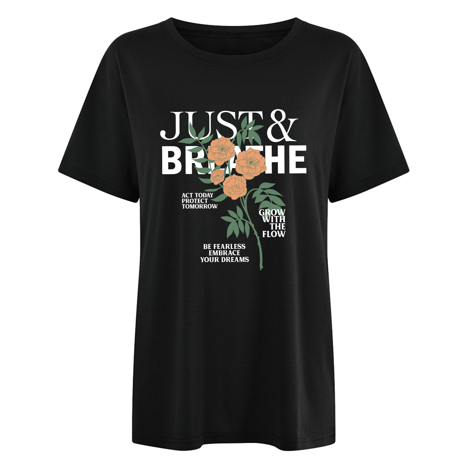 Women's Loose Shoulder-dropping Short-sleeved T-shirt