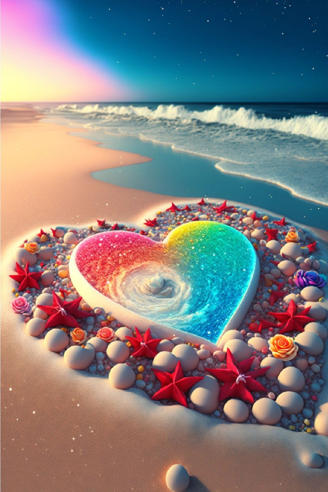 Full Round/Square Diamond Painting Kits Beach Love