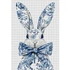 (Stamped/Counted) Blue And White Porcelain-Rabbit-11CT Cross Stitch 40*60cm/15.75*23.62in (Big Size)