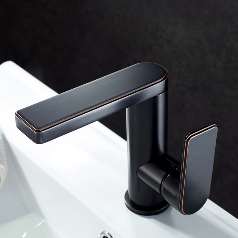 Black Copper Bathroom Faucet