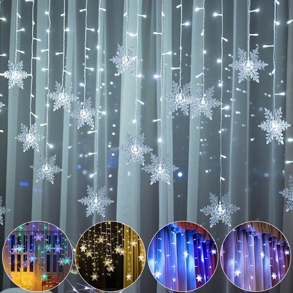 New Fairy String Lights Christmas Snowflake LED String Lights Snow Lights Christmas Tree Decorations