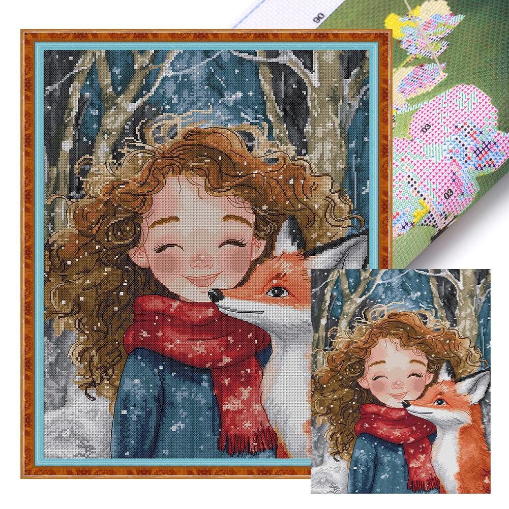 My Bestie Full 14CT Pre-stamped Canvas(41*51cm) Cross Stitch(backstitch)
