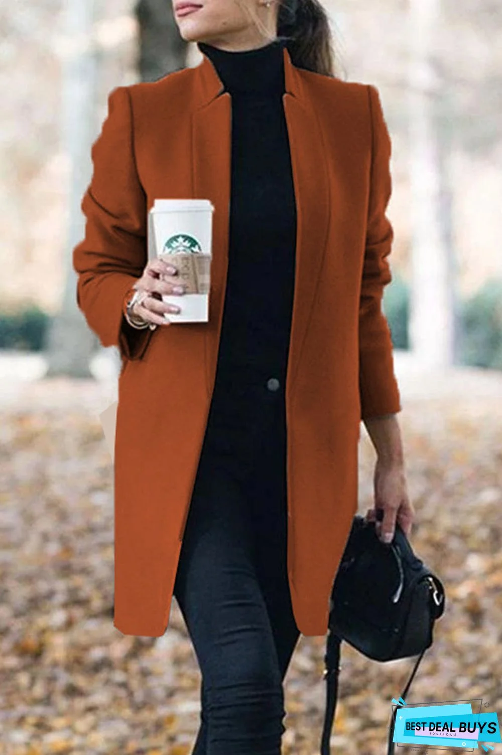 Casual Long Sleeve Regular Sleeve Solid Coats(6 Colors)