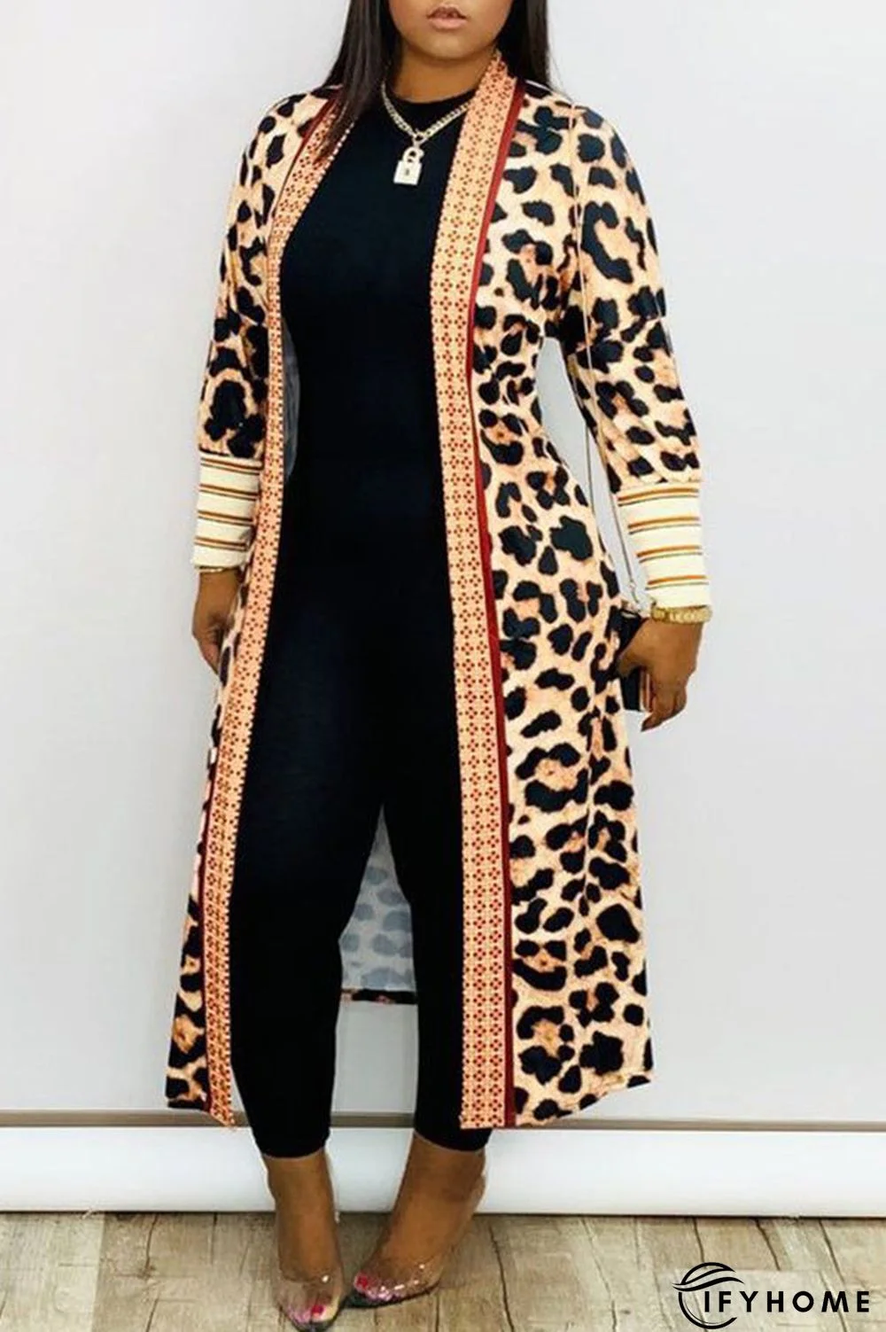 Digital Print Long Sleeve Cardigan Coat | IFYHOME