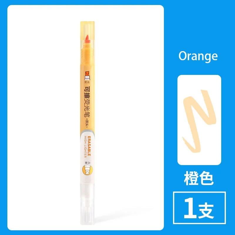 1Pc Dual Head Erasable Highlighters Pastel Marker Fluorescent Pen Art Drawing Doodling Markering Pens Stationery School Supply