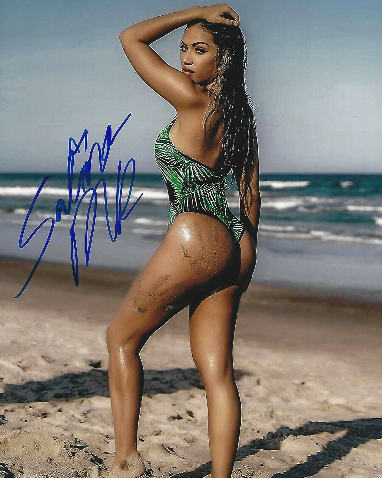 Salina de la Renta Signed 8x10 Photo Poster painting MLW Pro Wrestling Model Picture Autograph L