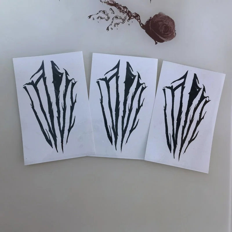 Black Cross Butterfly Temporary Tattoo Stickers for Women Men Letters Characters Waterproof Fake Tattoo Neck Tattoo Body Art