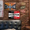 2PCS bougie d’allumage championne - Ensemble de panneaux en métal(20*30cm/30*40cm) - Garage
