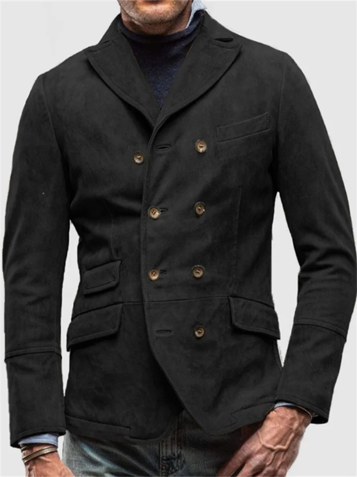 New Men's Retro Casual Jacket Men's Solid Color Jacket-JRSEE
