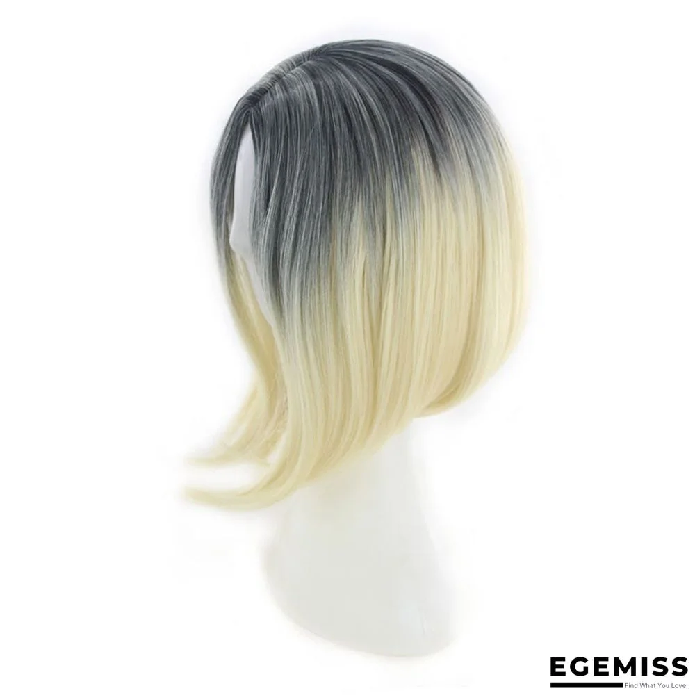 Bobo Wig Women's Short Hair Straight Hair Gradient Platinum | EGEMISS