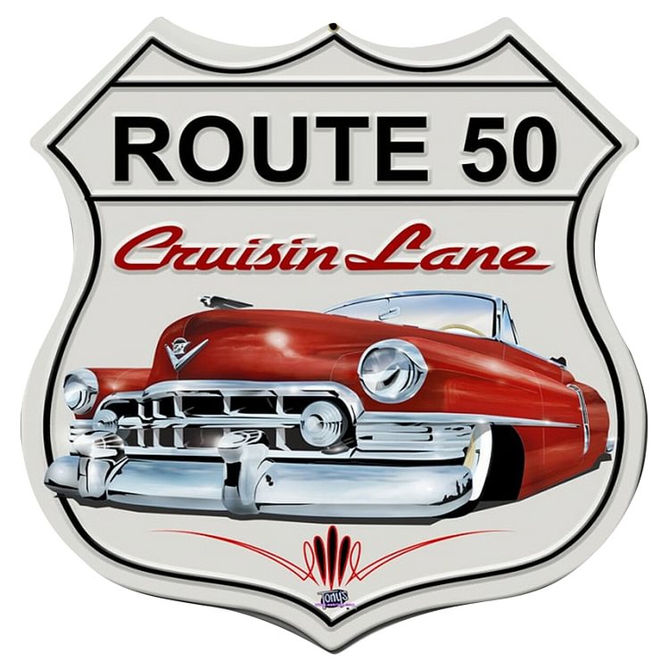 30*30cm - ROUTE 50 Cad - Shield Tin Signs/Wooden Signs
