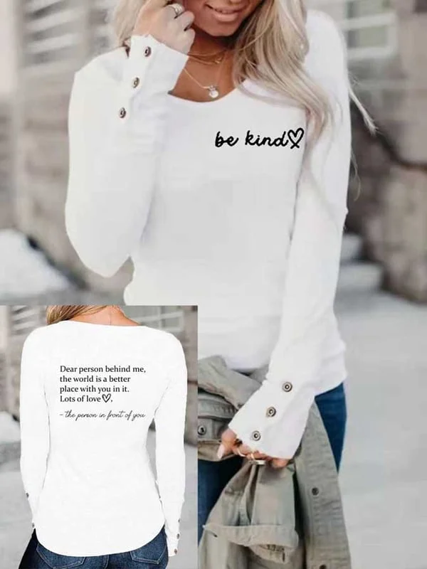 Women's The World Is A Better Place With You In It Print Top