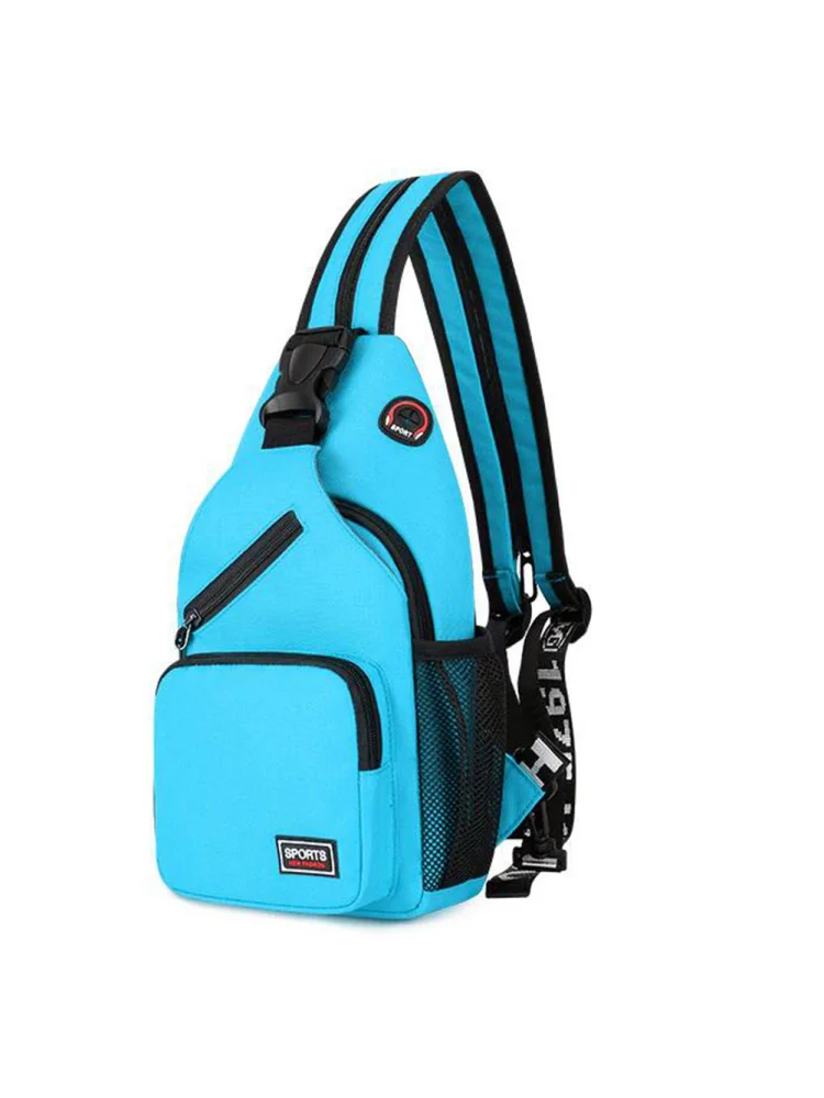Fashion Women Oxford Cloth Shoulder Chest Bag Travel Large Backpack (Blue)