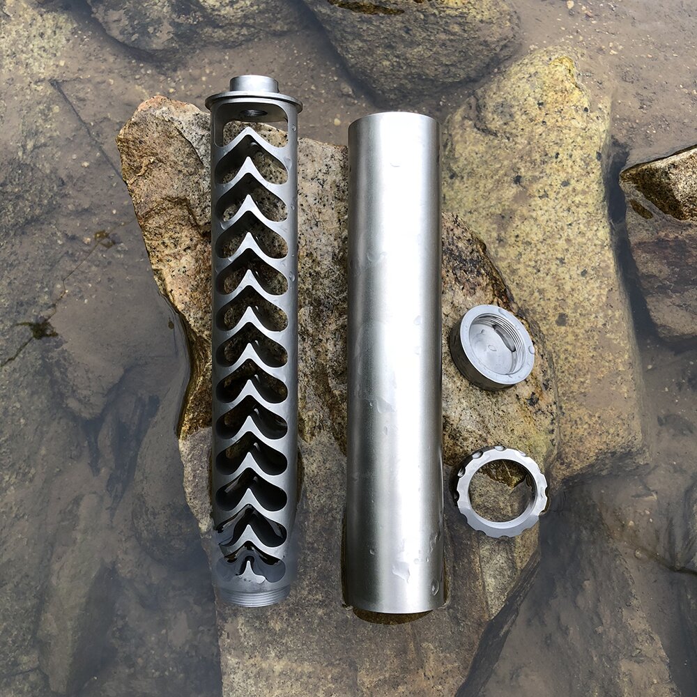 Titanium Solvent Trap GR5 10" Spiral Customize Inner Hole Size 6 8 10