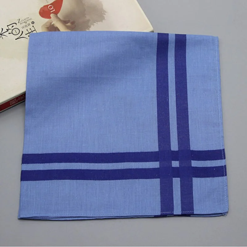 Handkerchiefs Women Cotton Plaid Retro High Quality Elegant Square Towel Pocket Womens Trendy Korean Style Ladies Simple Casual