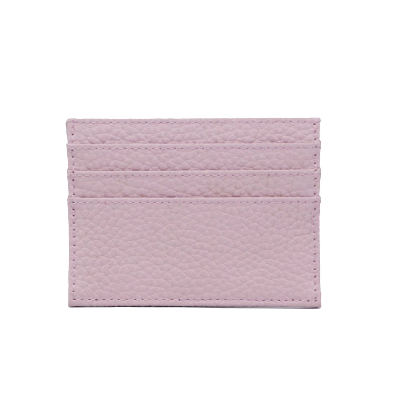 Unisex Solid Color Leather Open Card Holders