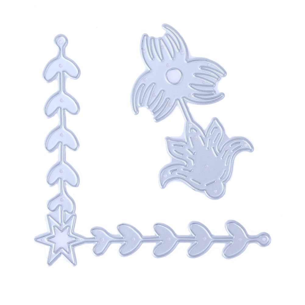 

Leaf and Flower DIY Metal Stencil Scrapbook Craft Cutting Die-141876, 501 Original