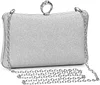 UBORSE Clutch Damen Pailletten Handtasche Strass Abendtasche mit Kette Gl&auml;nzend Brauttasche Elegant Portemonnaie Tasche Geldb&ouml;rse Envelope Tasche f&uuml;r Hochzeit Cocktailparty Tanzparty Geburtstag