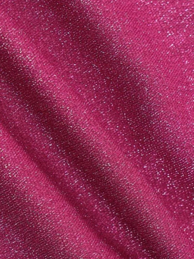 Brownm Glitter High Slit Mini Dress