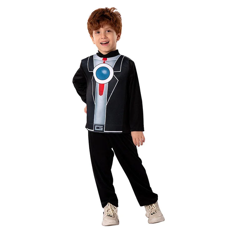 Kids Children Horror Skibidi Toilet Peaker Man Black Set Outfits Cosplay Costume Suit