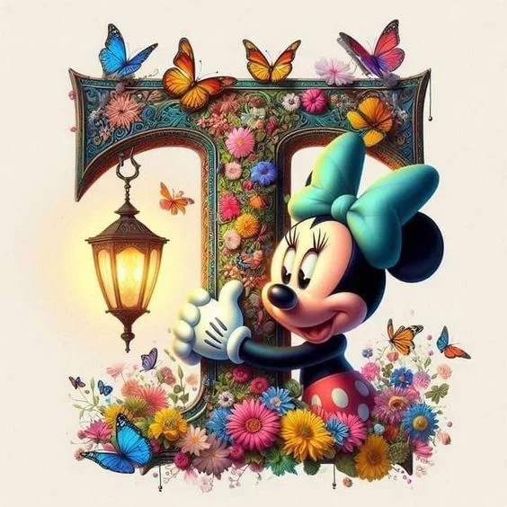Diamond Painting - Full Round Drill - Minnie Mickey Alphabet(Canvas|40*40cm)
