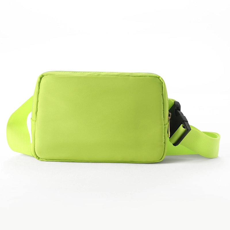 Unisex Basic Solid Color Nylon Waist Bags