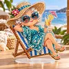 DIY Pearl Diamond Painting Acrylic Stand, Double-Sided Printed Tabletop Decoration, Special Shaped Diamond Art Craft Kit for Home Decor(Grandma)	