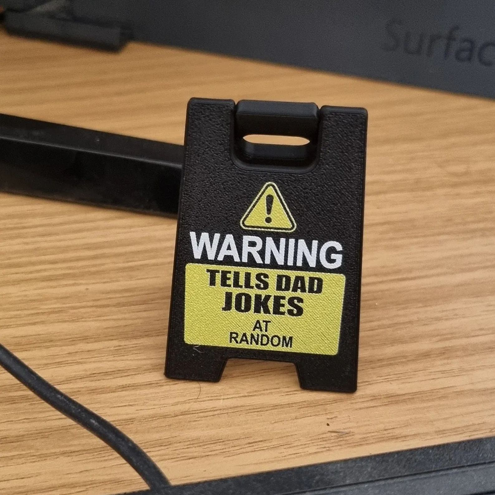 Funny Desk Hazard Caution Sign - tree - Codlins