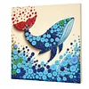 DIY Pre-Framed Whale Button Art Canvas Kit