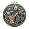 4 Set Flower Bike Series- Embroidery Kits