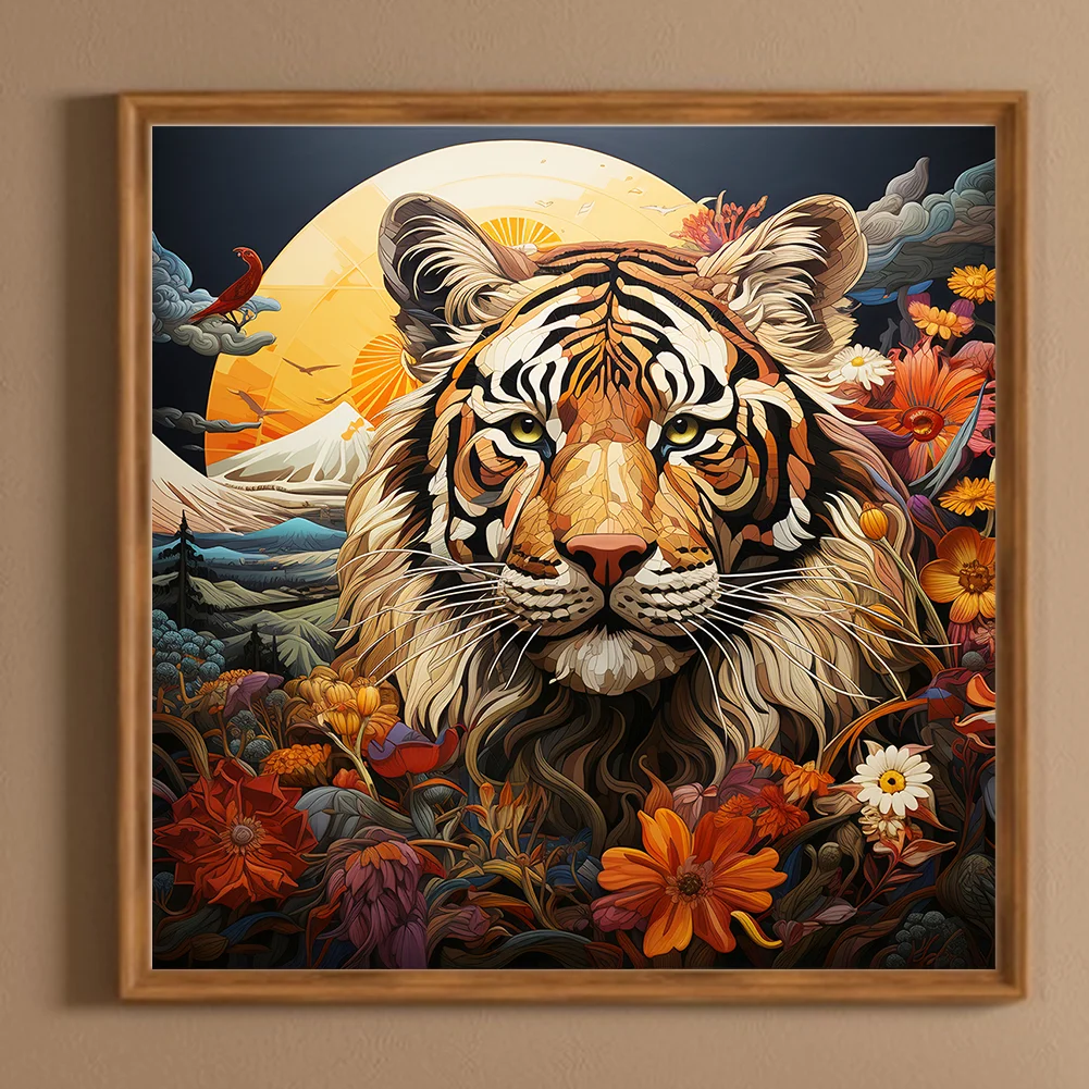Diamond Painting - Full Round Drill - Field Tiger(Canvas|30*30cm)