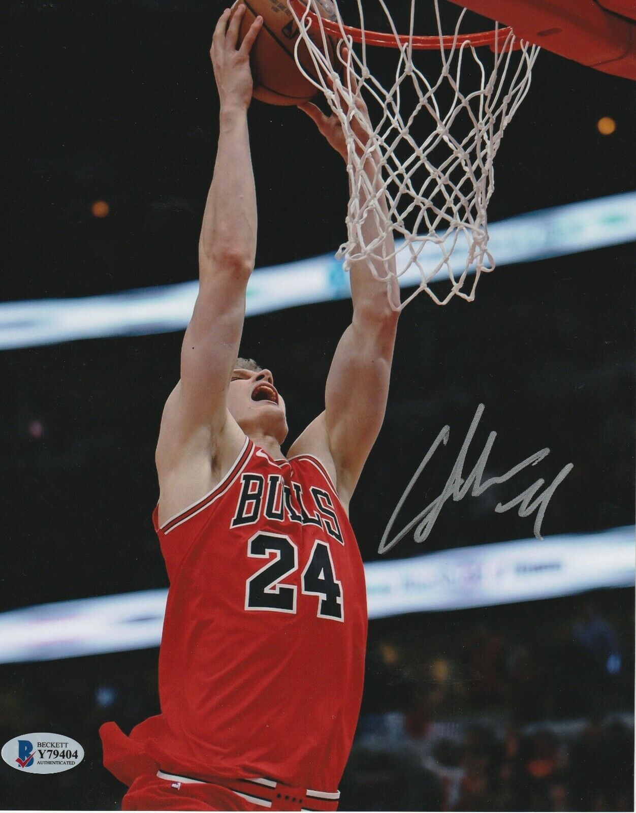 LAURI MARKKANEN Signed Chicago BULLS 8x10 Photo Poster painting w/ Beckett COA