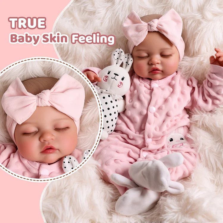 Babeside Sleeping Reborn Baby Nancy 17" Little Infant Girl Healing of the Heart with Heartbeat and Breath