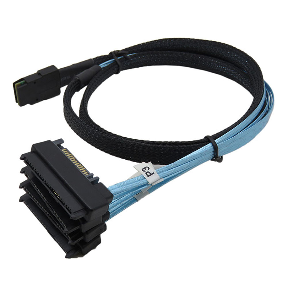 

Mini SAS 36 Pin SFF-8087 to 4 SAS 29 Pin SFF-8482 Cable with 15P SATA Power, 501 Original